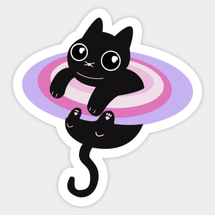 Caturn - Cute Space Cat Sticker